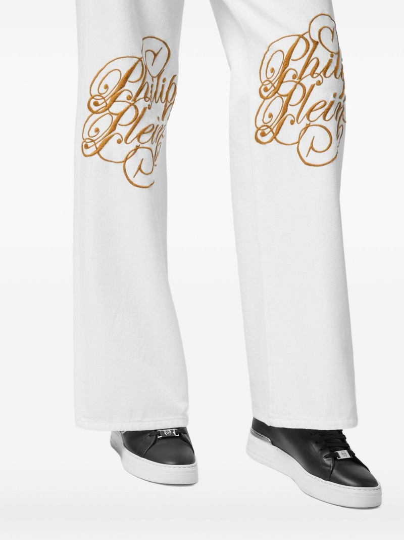 logo-embroidered jeans 5