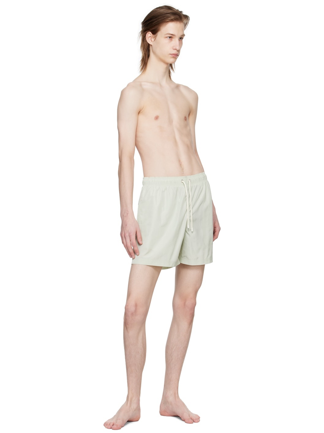 Green Embroidered Swim Shorts - 4