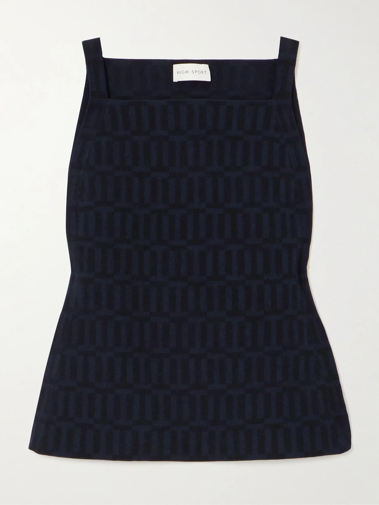 Asher Cotton-blend Jacquard Tank - 1