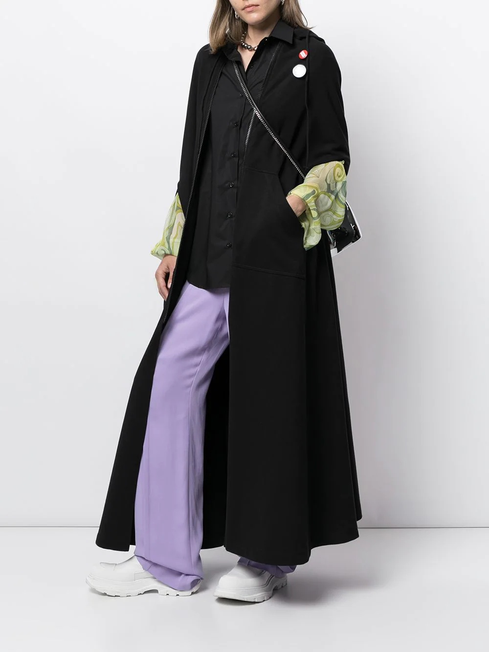 long hooded cape coat - 2