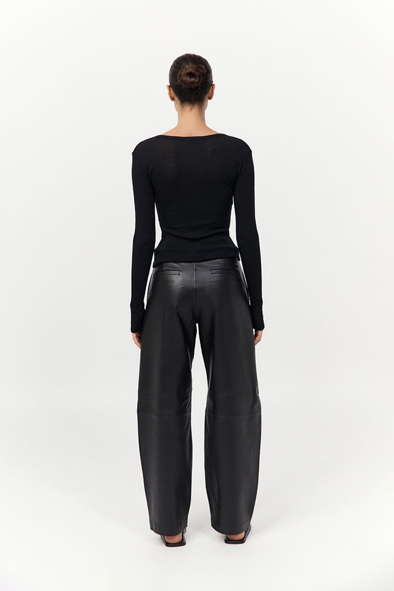 Baby Wool Long Sleeve Top - Black - 5