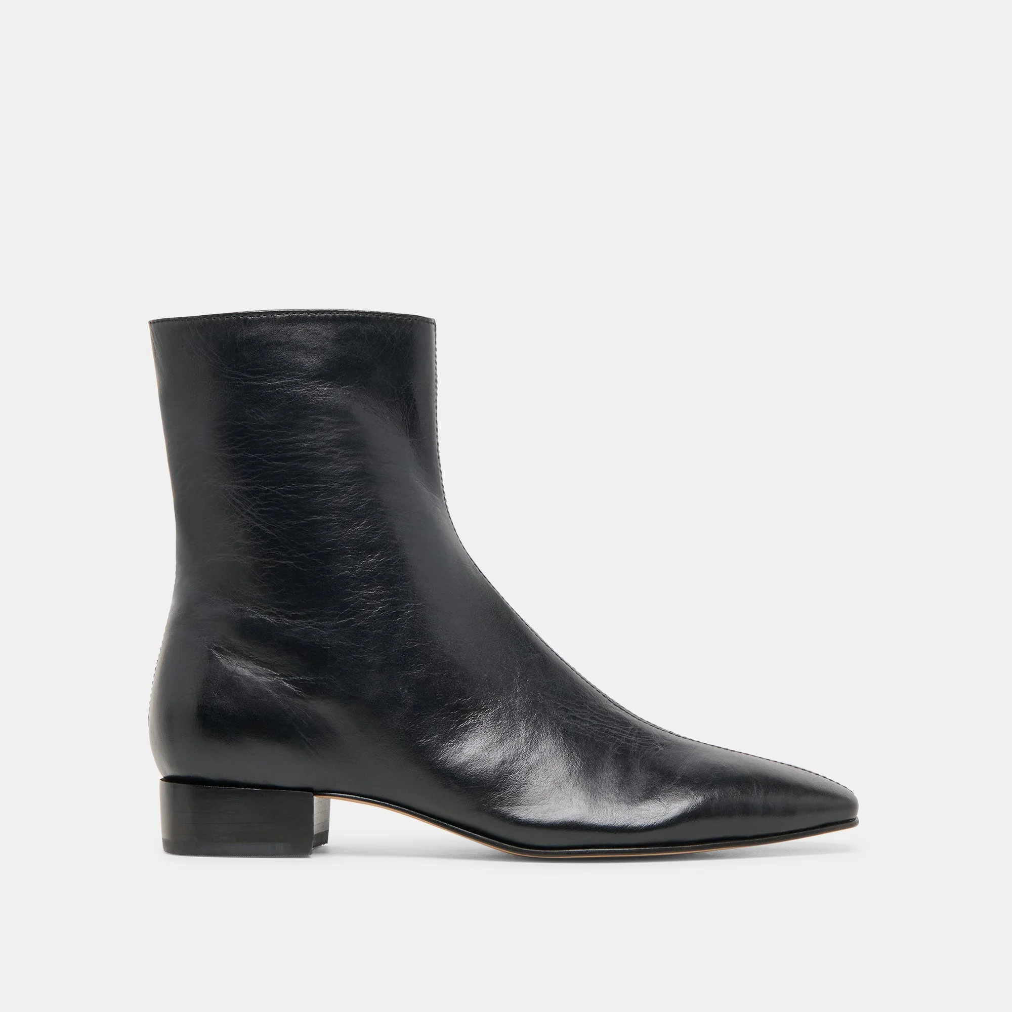 TARINE BOOTIES BLACK LEATHER - 1