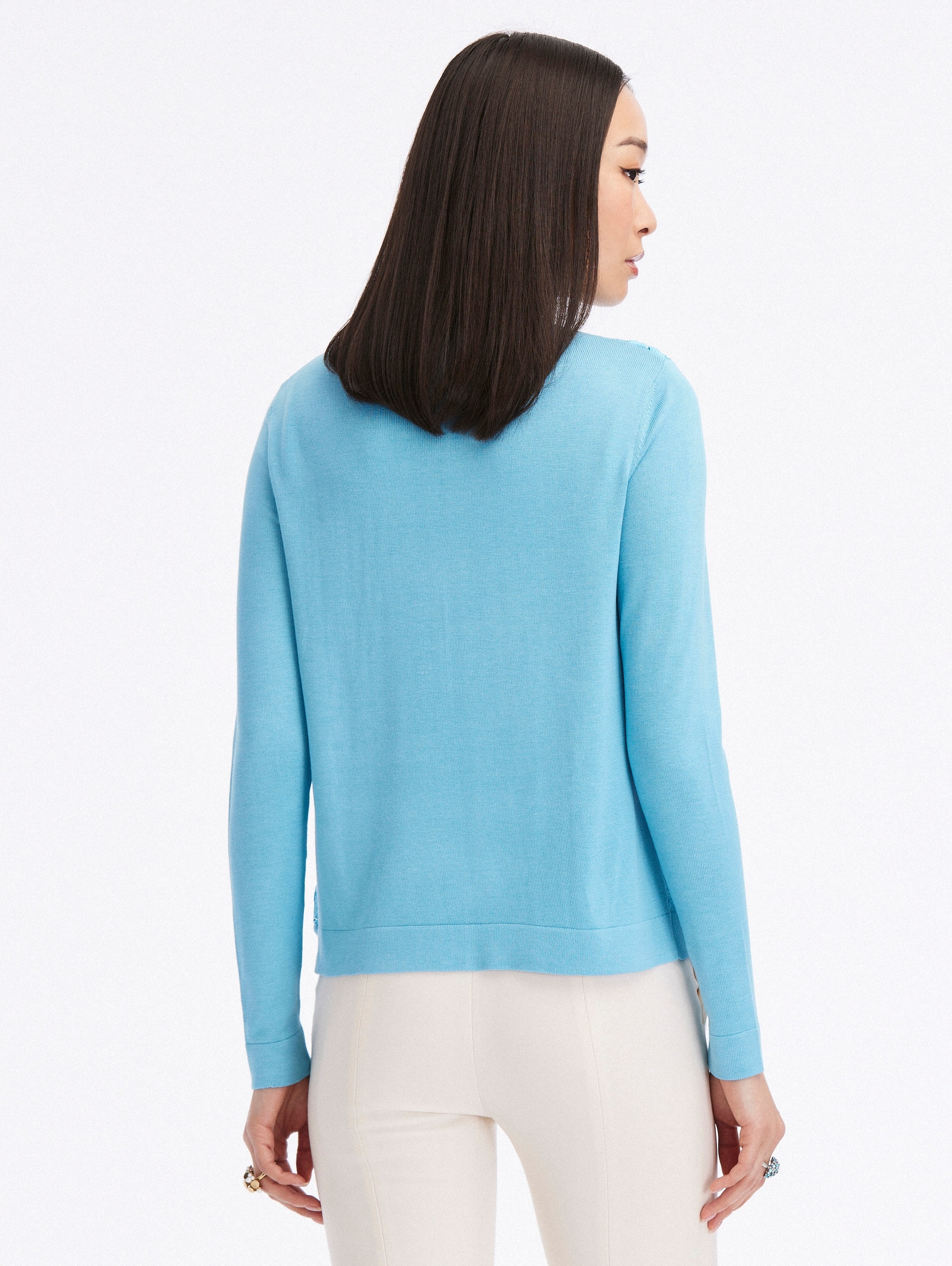 ACORN GUIPURE INSET CARDIGAN - 3
