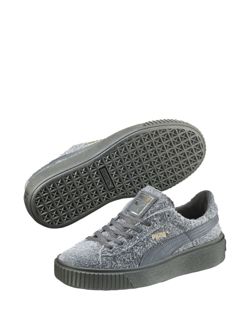 Elemental platform textured suede sneakers 5