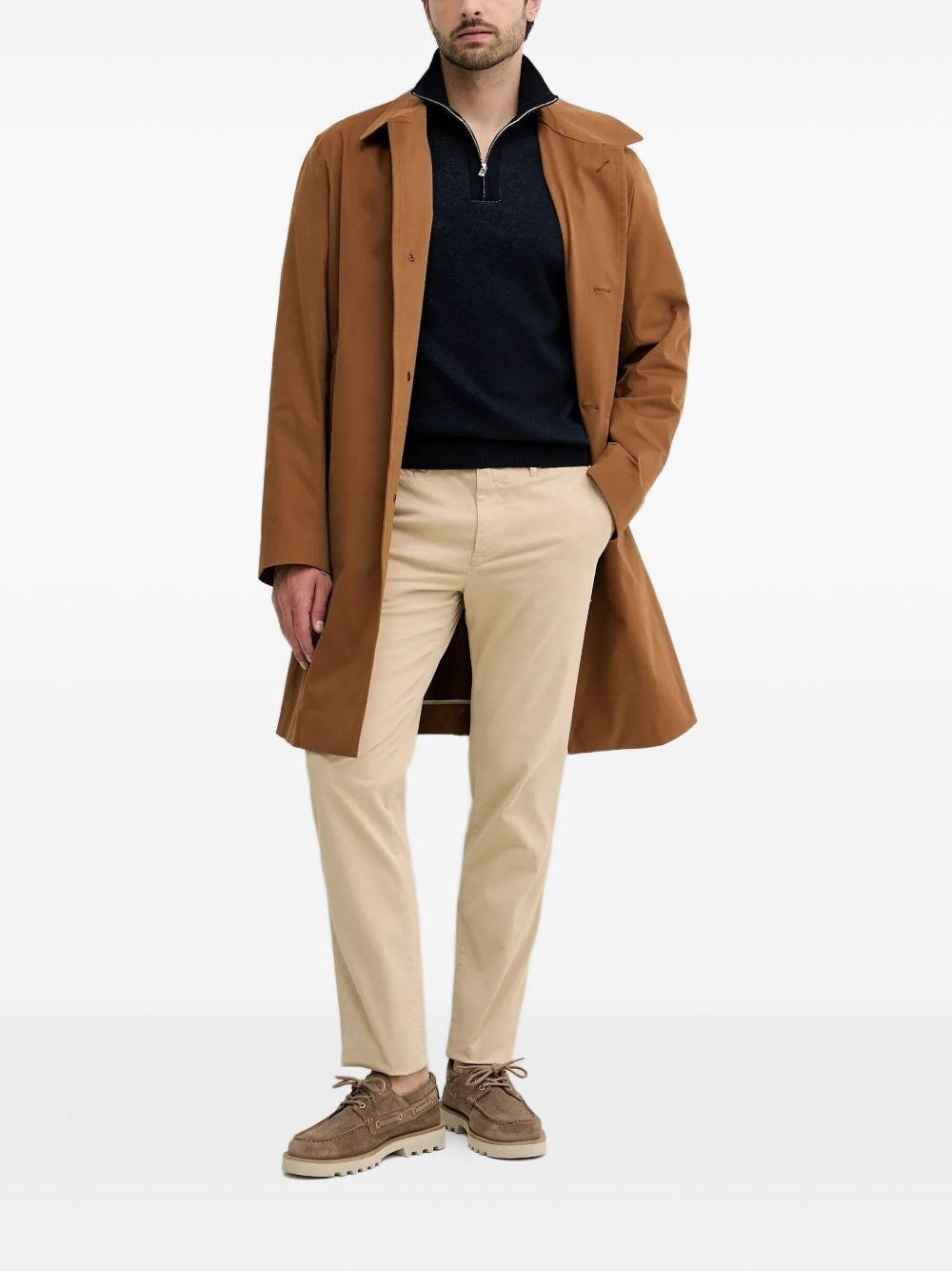 button-fastening coat - 2