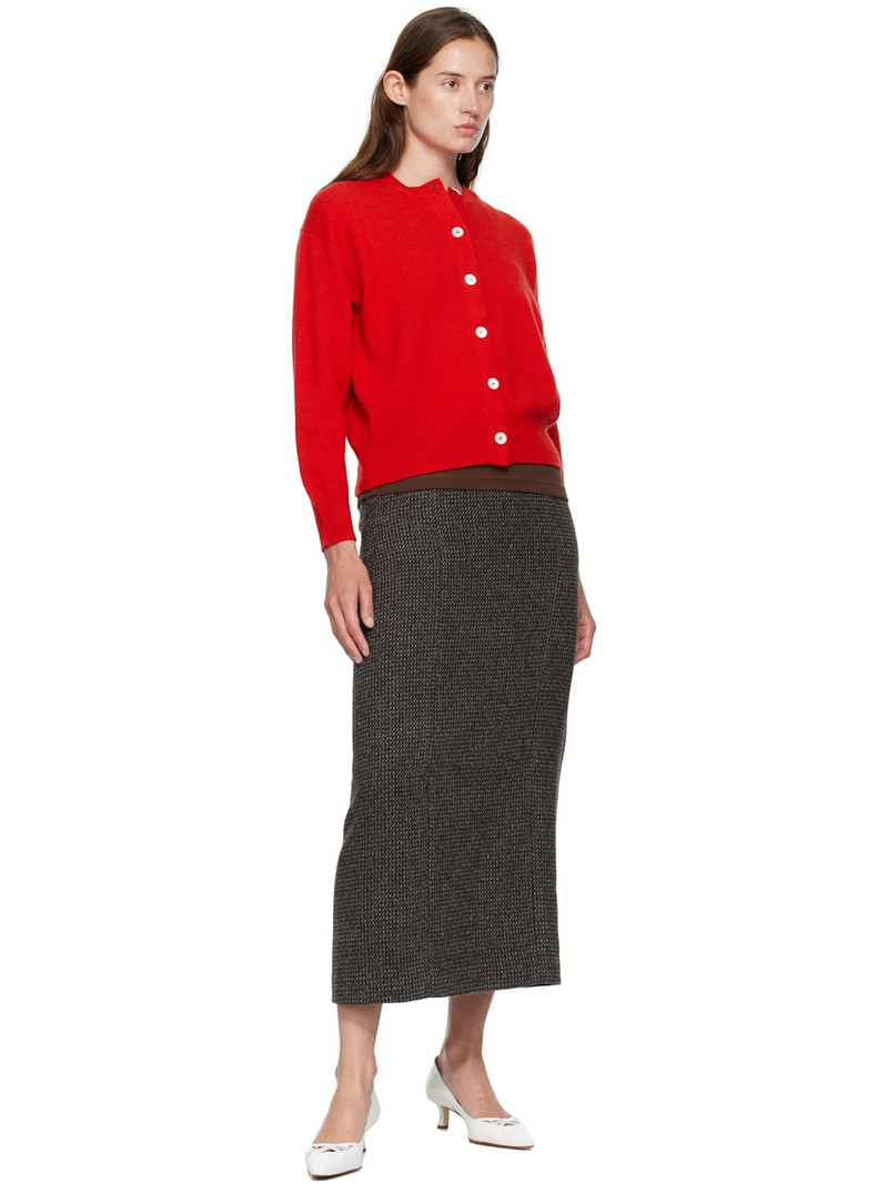 &DAUGHTER Red Ada Crewneck Cardigan outlook