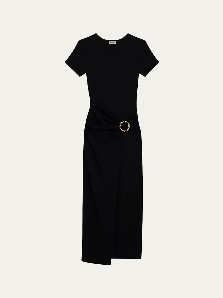 Soren Gathered Knit T-Shirt Dress - 1