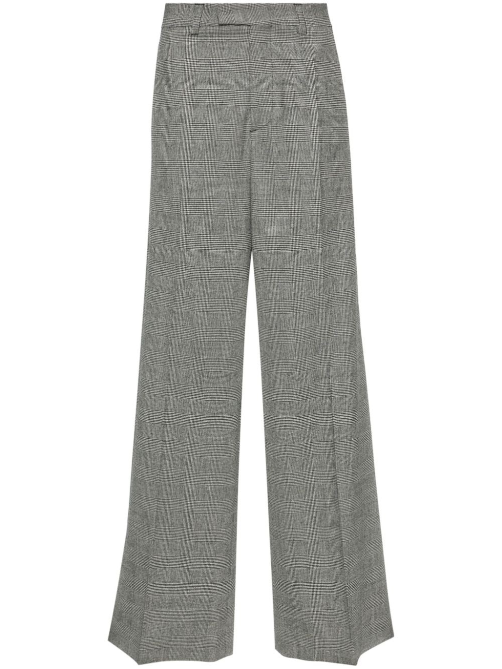 Prince of Wales wide-leg trousers - 1