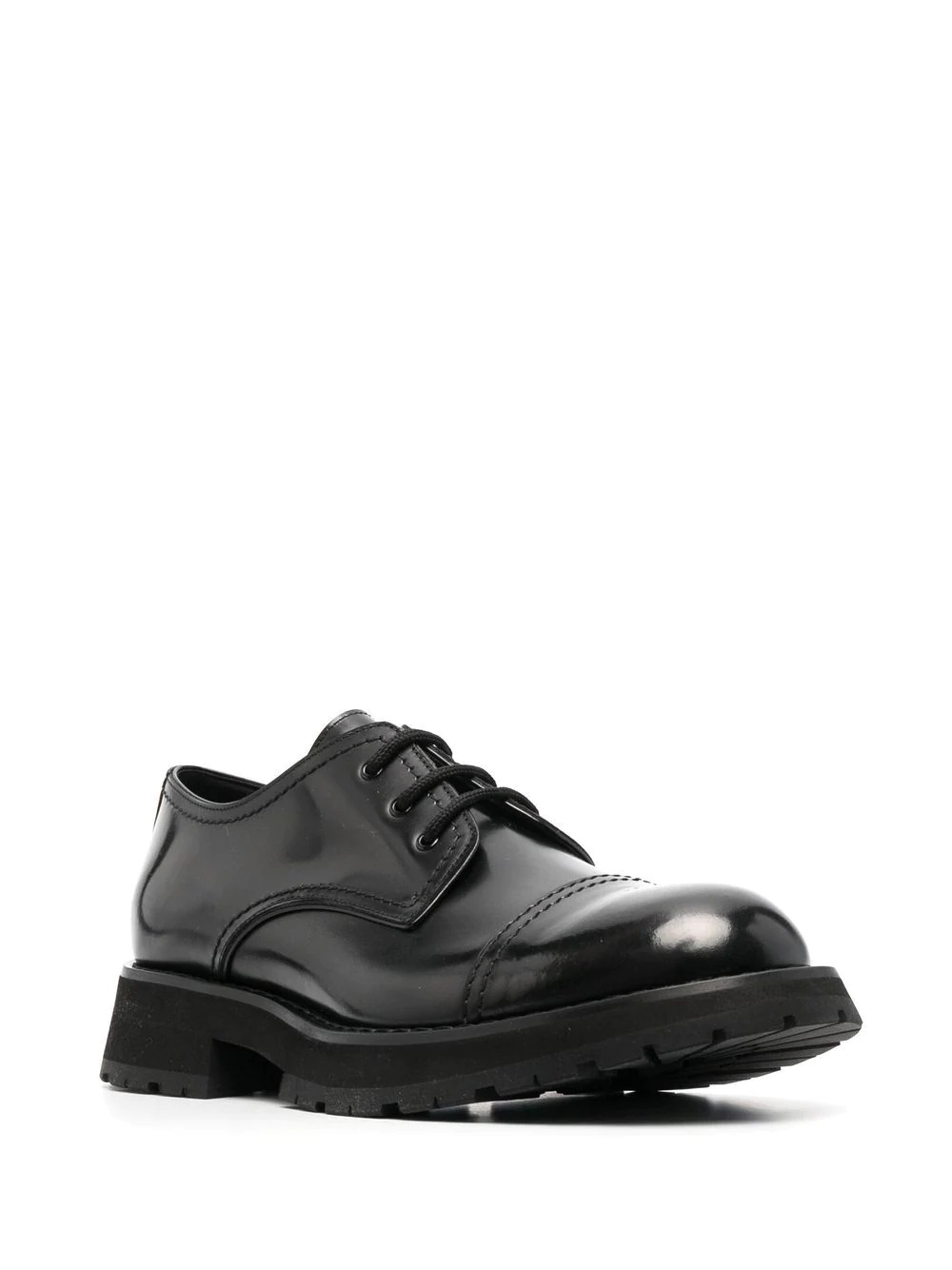 leather lace-up derby shoes - 2