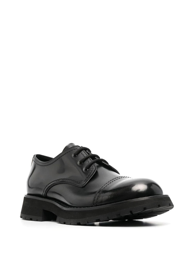 Alexander McQueen leather lace-up derby shoes outlook