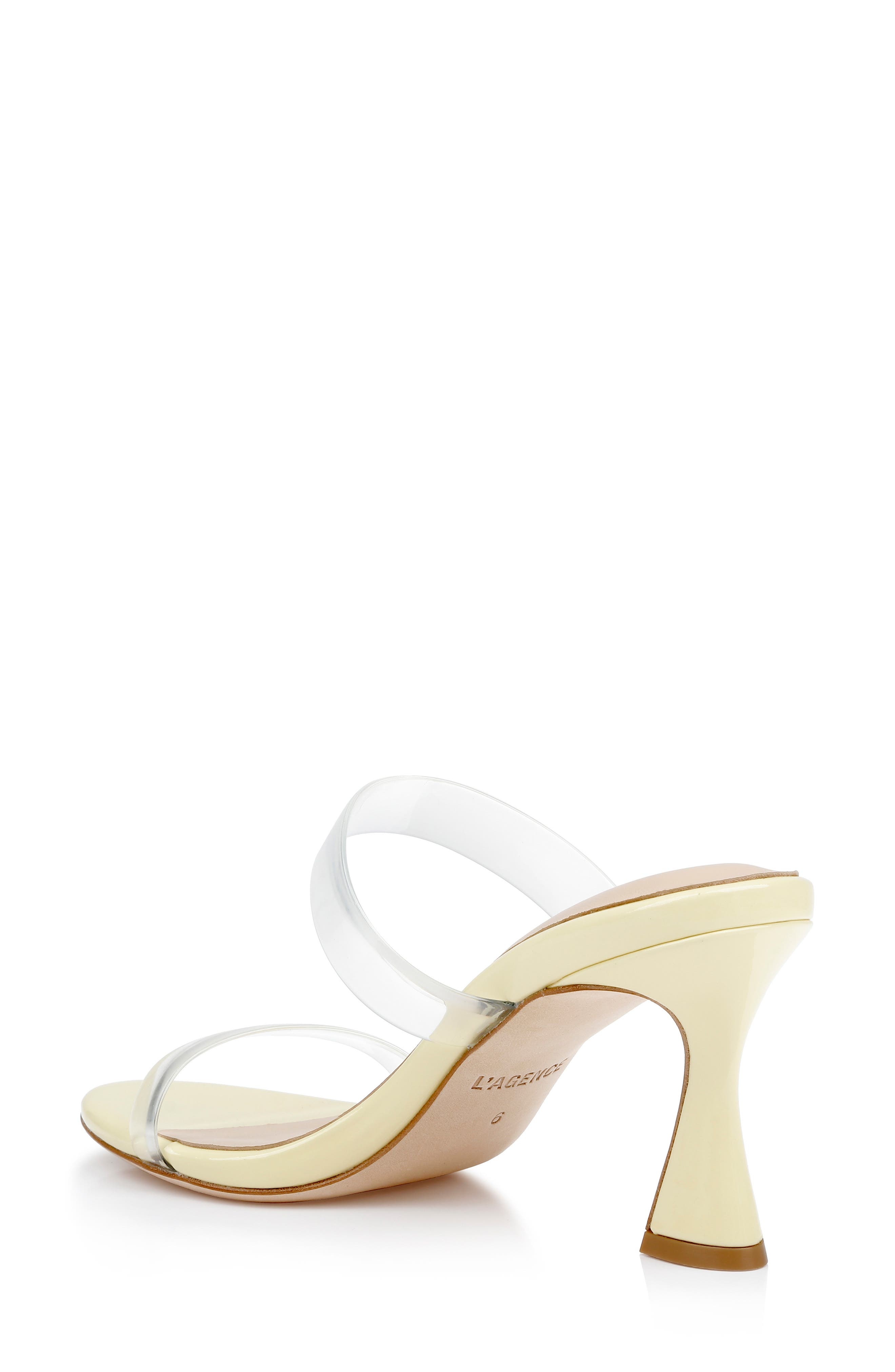 L'AGENCE Idalie Slide Sandal in Yellow Vinyl at Nordstrom - 2