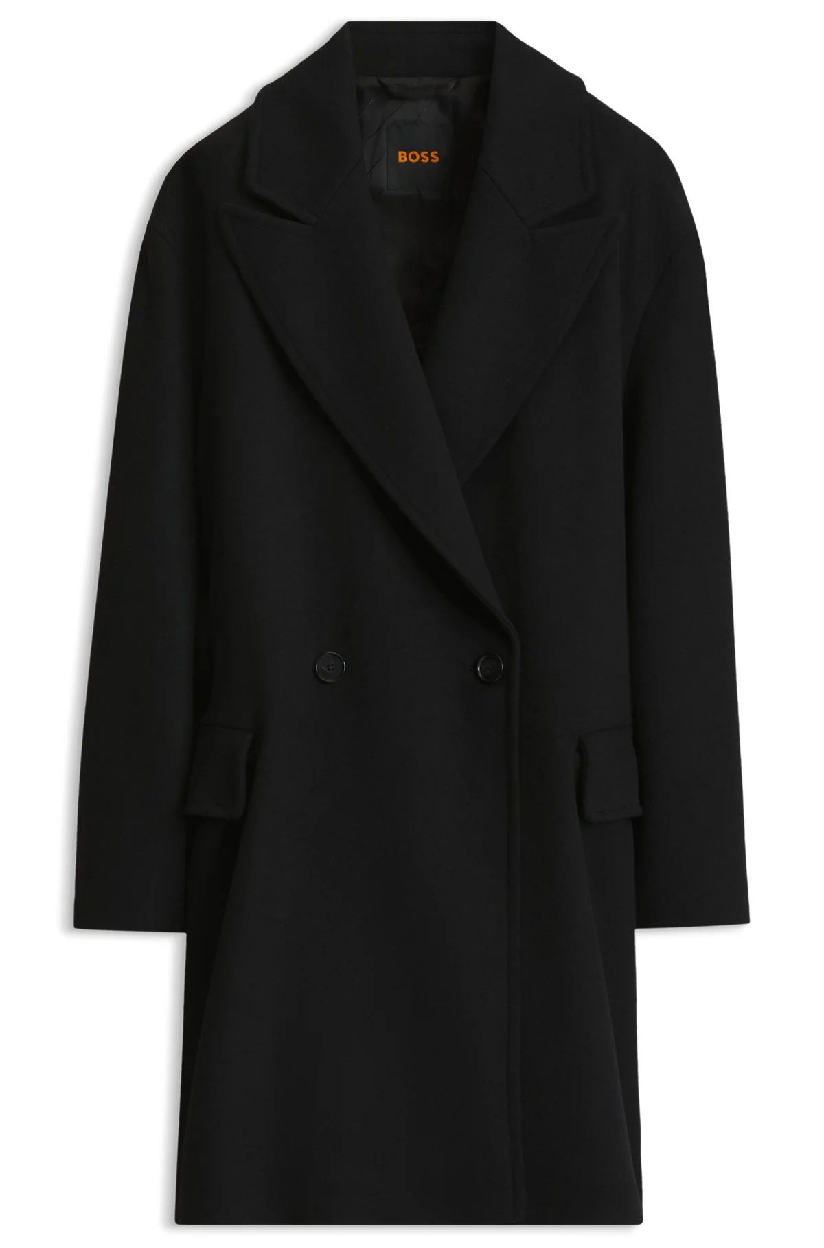 DOUBLE-BREASTED COAT IN SOFT TWILL - 1