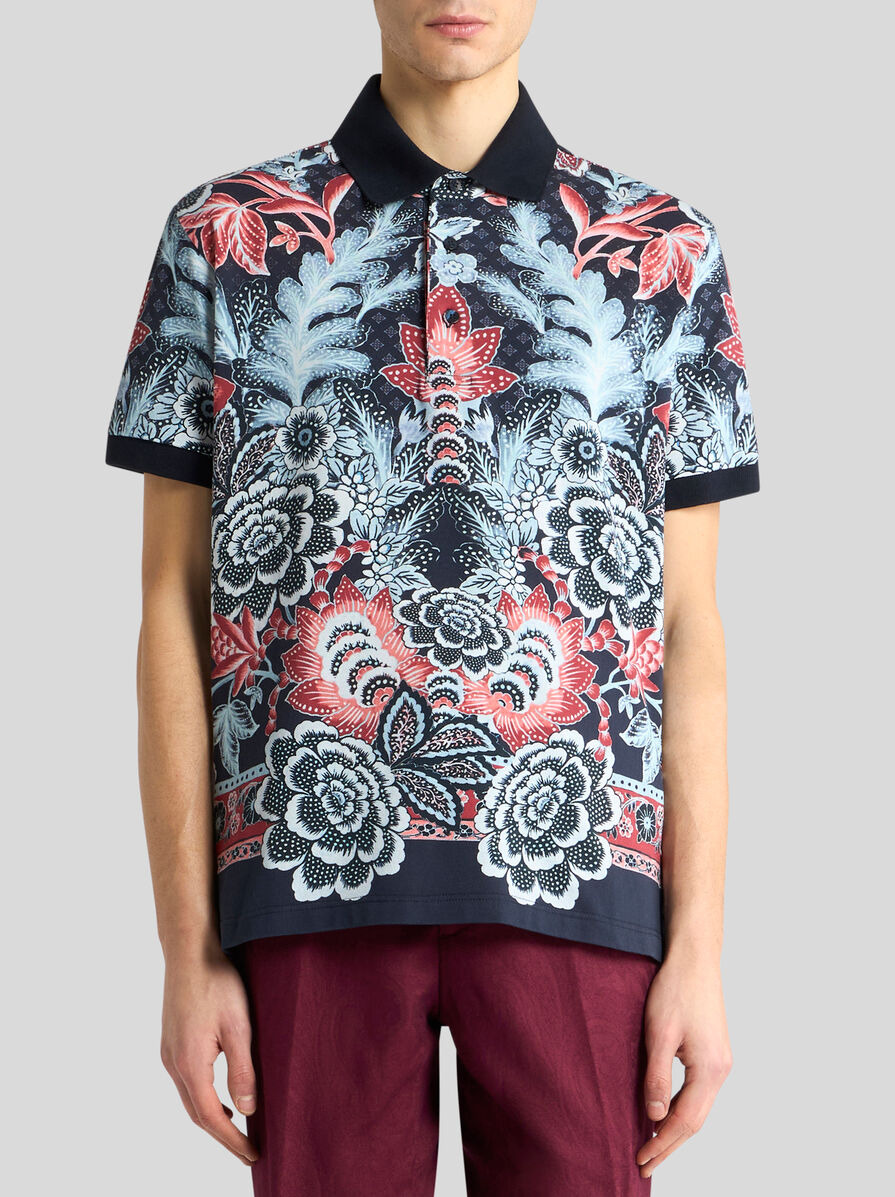 COTTON POLO SHIRT WITH PRINT - 2