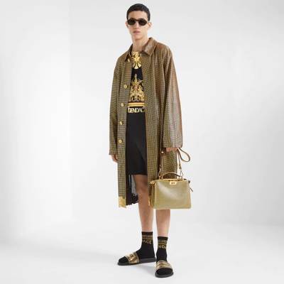 FENDI Fendace brown suede trench coat outlook