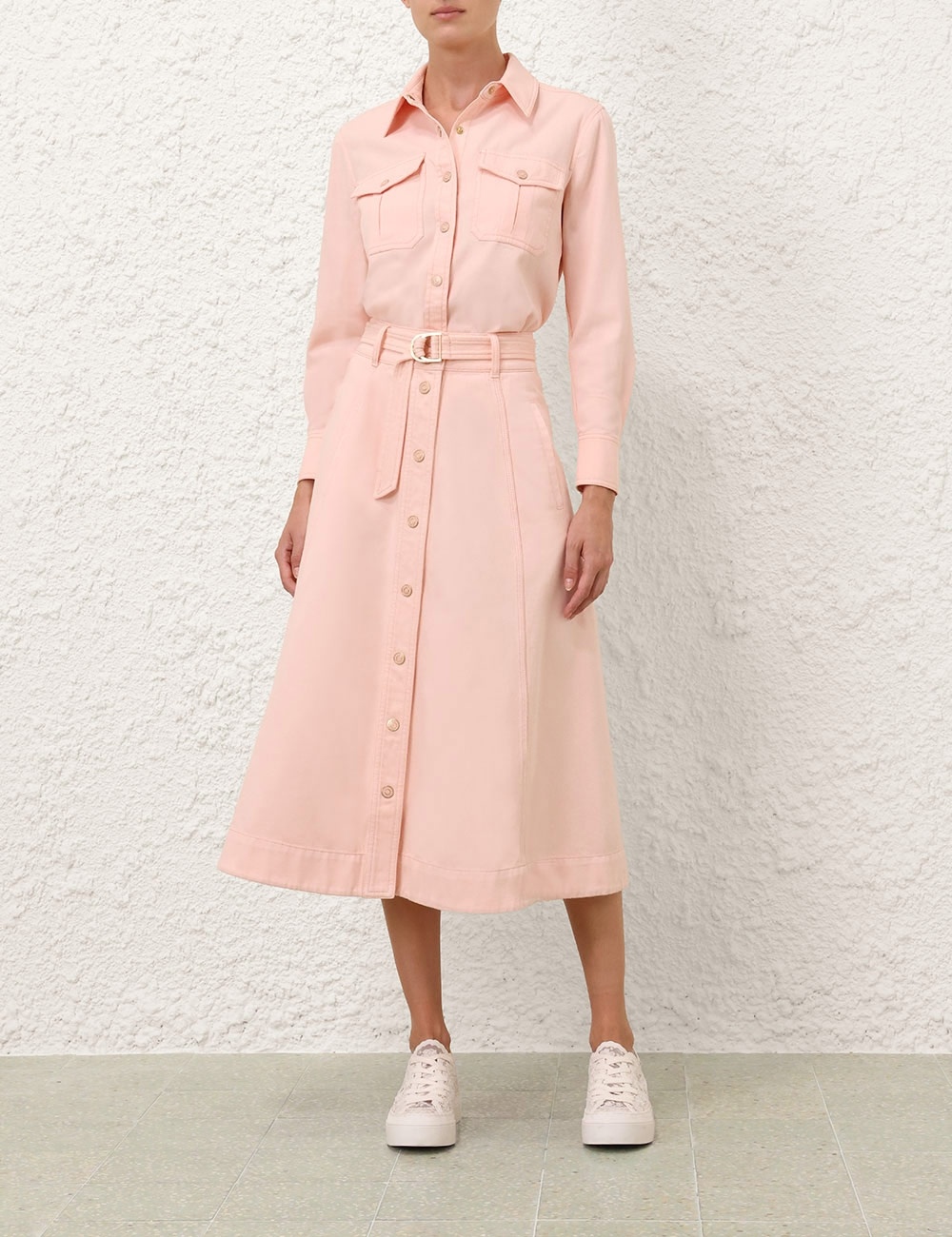 Zimmermann MAXINE A-LINE DENIM SKIRT | REVERSIBLE
