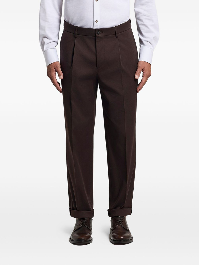 pleated turn-up trousers 1