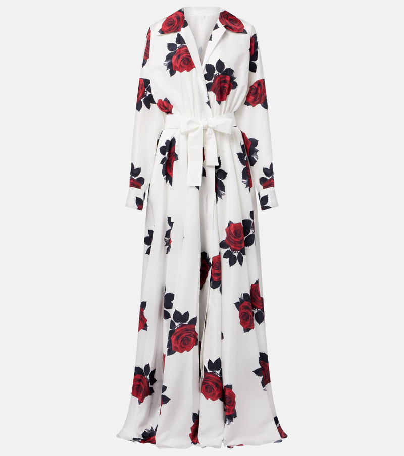 Floral belted shirt dress 1