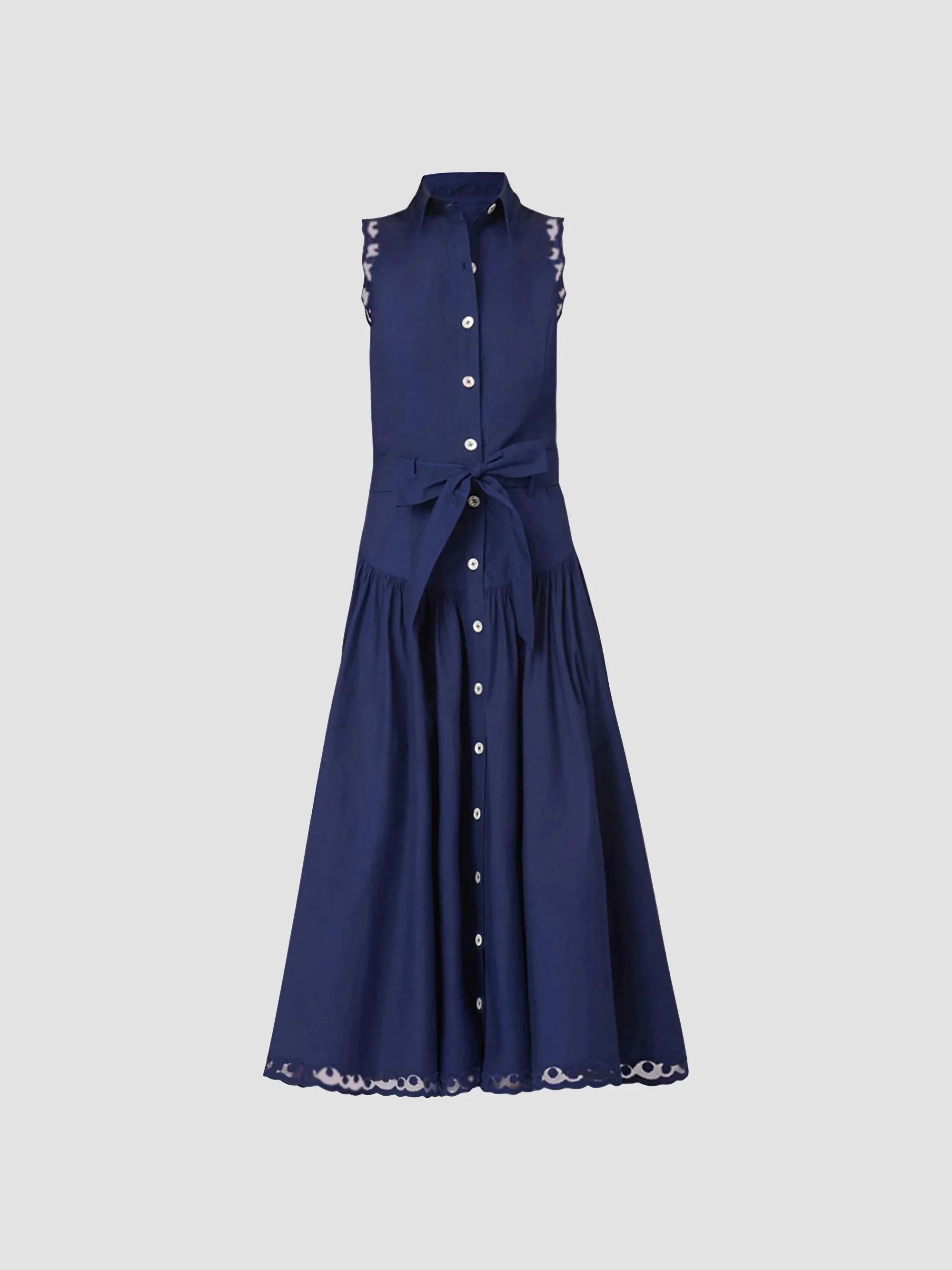 Women's Bradley Lace-Trim Shirtdress - Indigo - 1