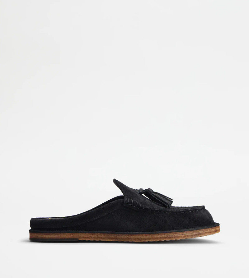 SUEDE의 SABOTS - BLACK - 1