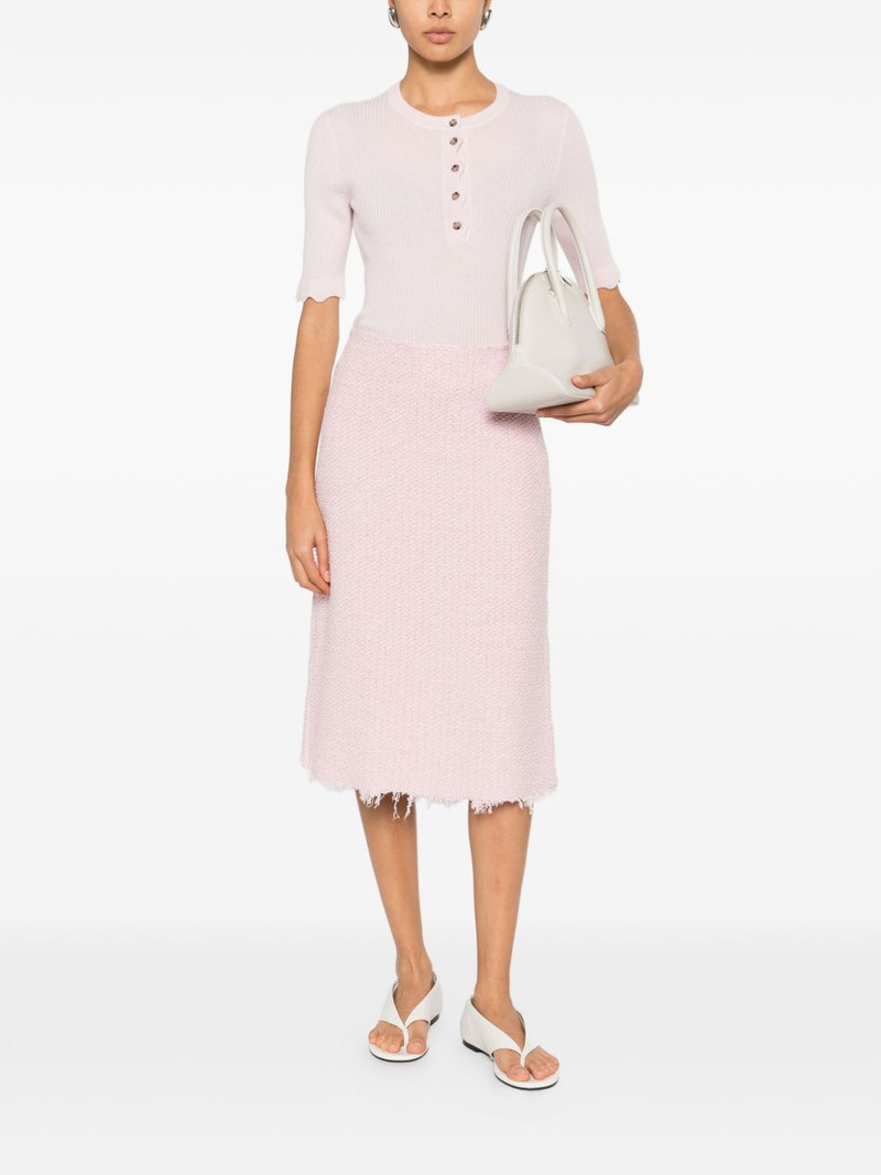 Allude button-fastening ribbed top outlook