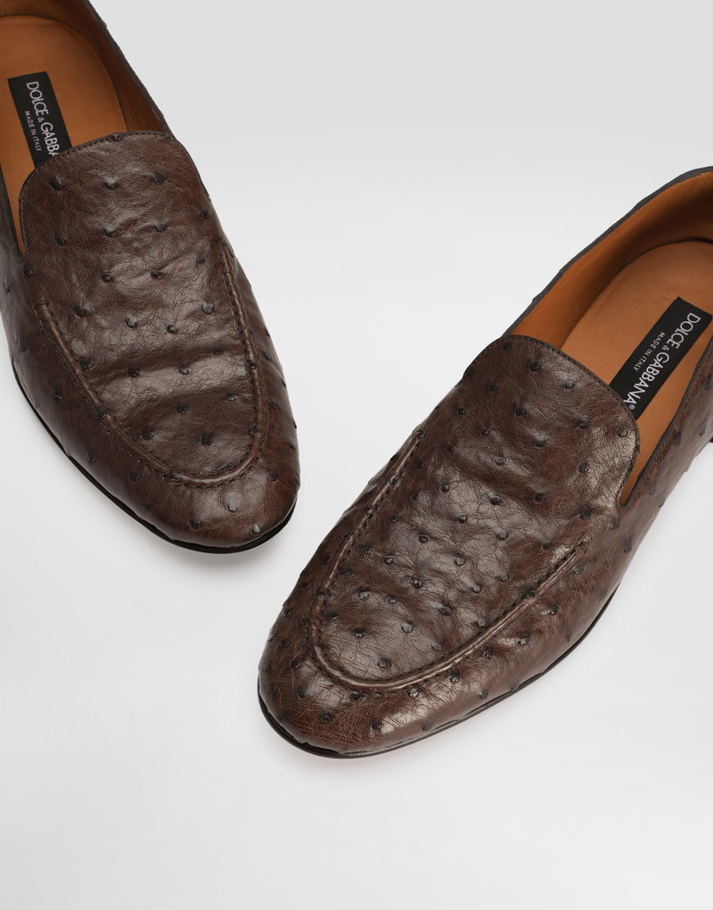 Ostrich leather slippers 4