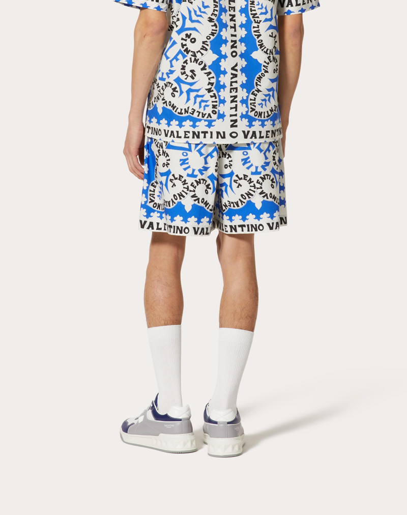 MINI BANDANA PRINT COTTON BERMUDA SHORTS 4