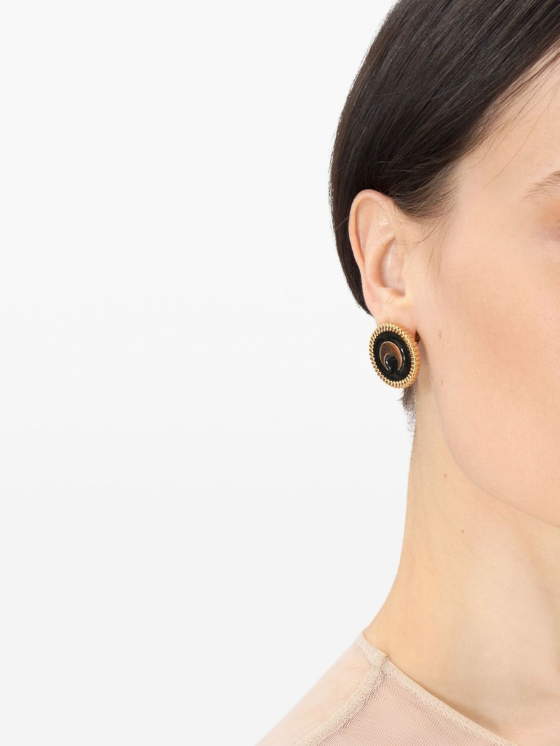 Marine Serre button charm stud earrings outlook