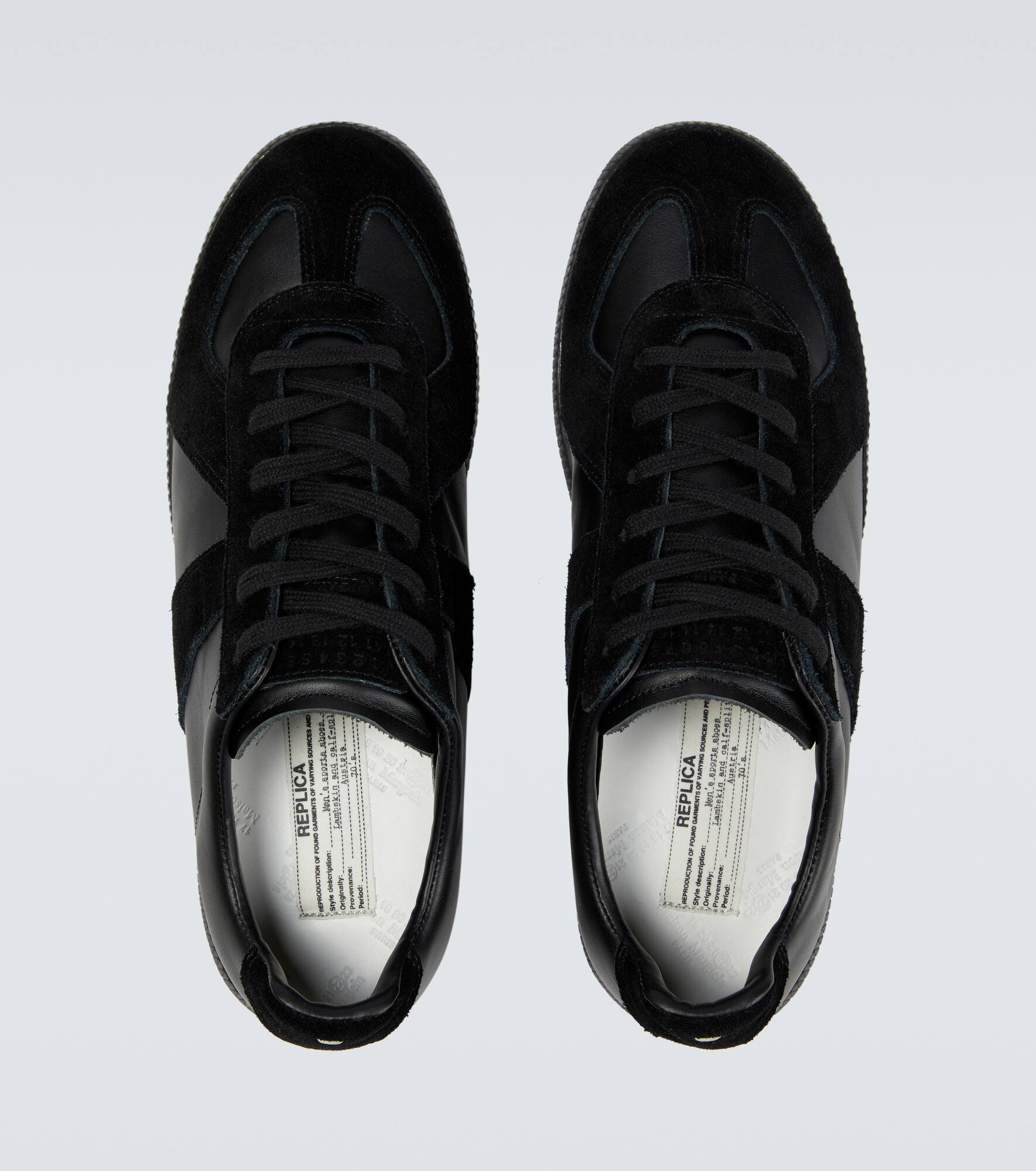 Replica leather and suede sneakers - 4