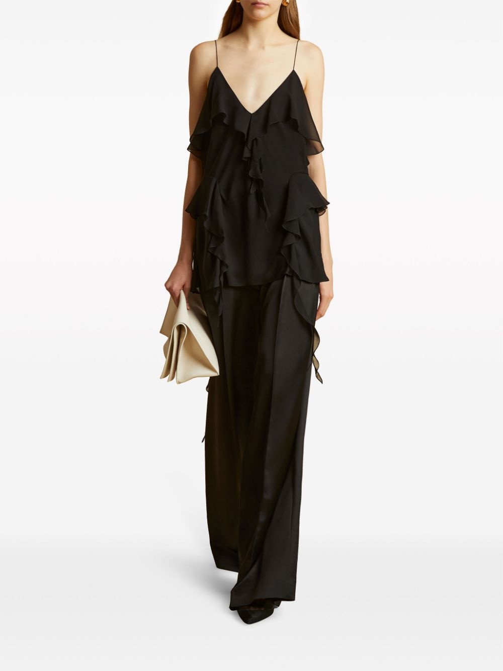 The Piet ruffled silk top - 4