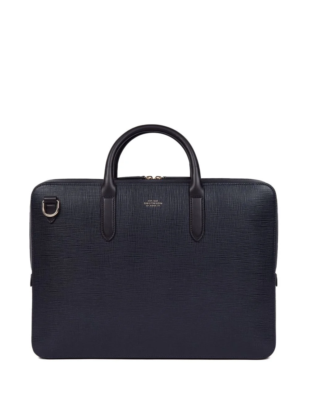 large textured-leather briefcase - 1