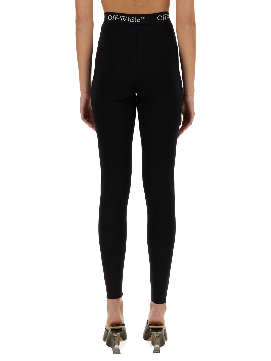 Off-White Women Leggings With Logo - 3