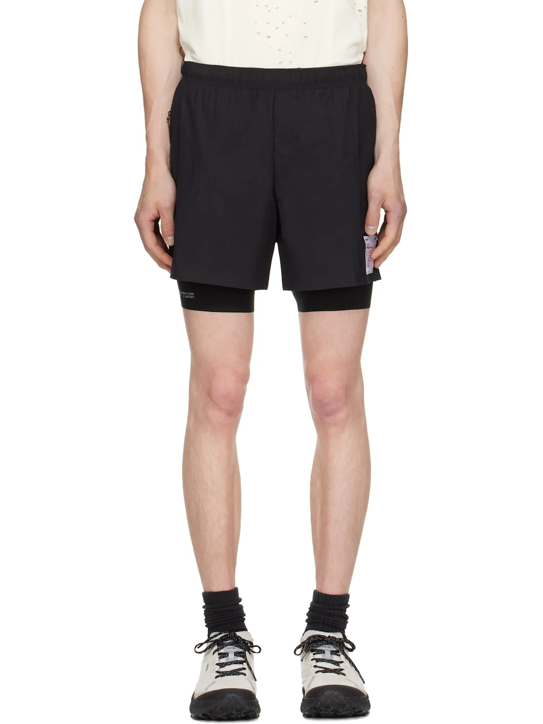 Black Rippy Cordura 5" Trail Shorts - 1