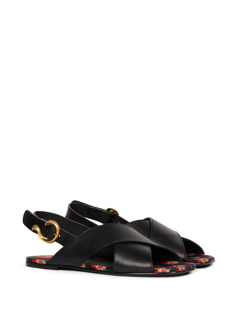 Etro crossover leather sandals outlook