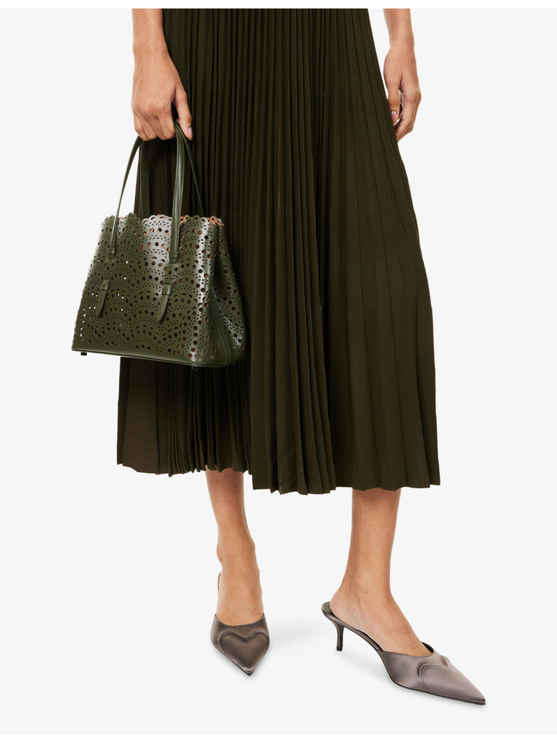 Alaïa Mina 25 Cut-Out Pattern Leather Tote Bag outlook