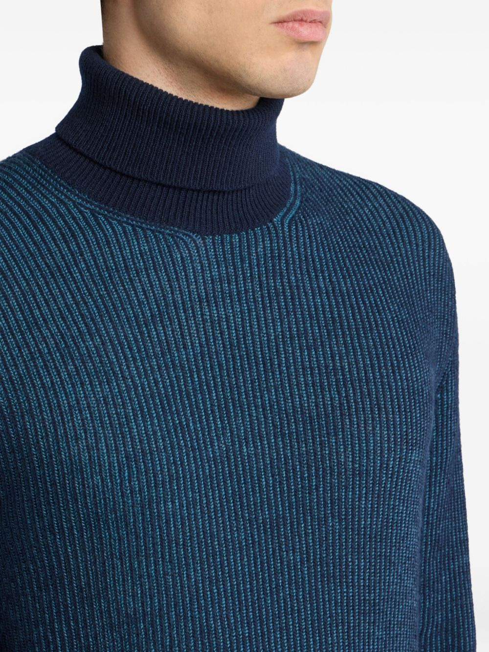 ribbed turtleneck sweater - 5