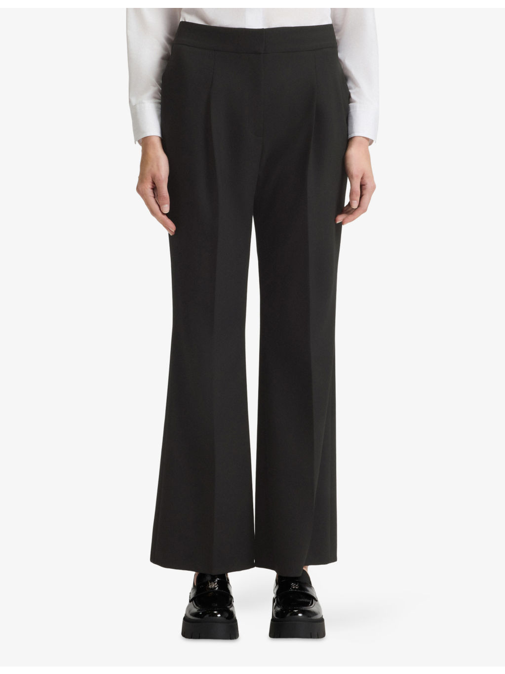 Wide-Leg High-Rise Stretch-Woven Trousers - 3