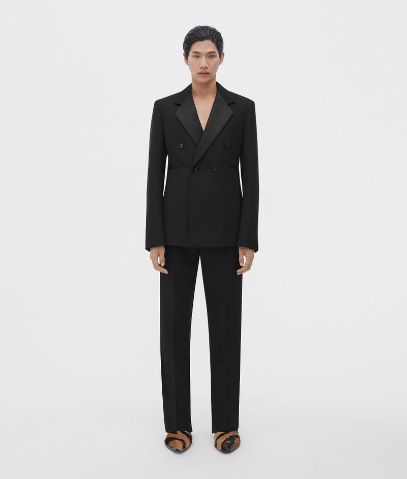 compact wool and satin jacket 1