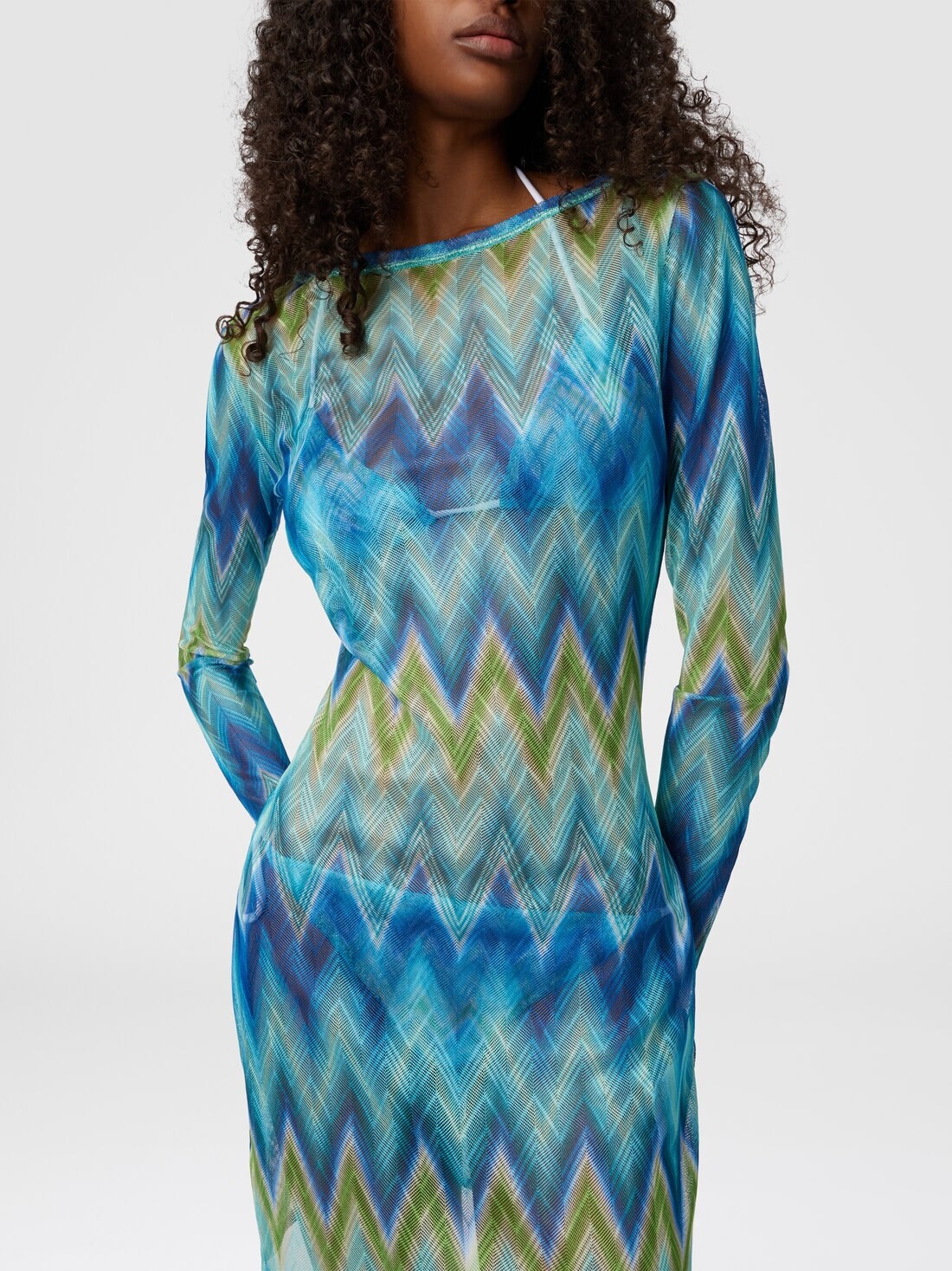 Long Sleeve T-Shirt with Faded Striped Pattern - 4