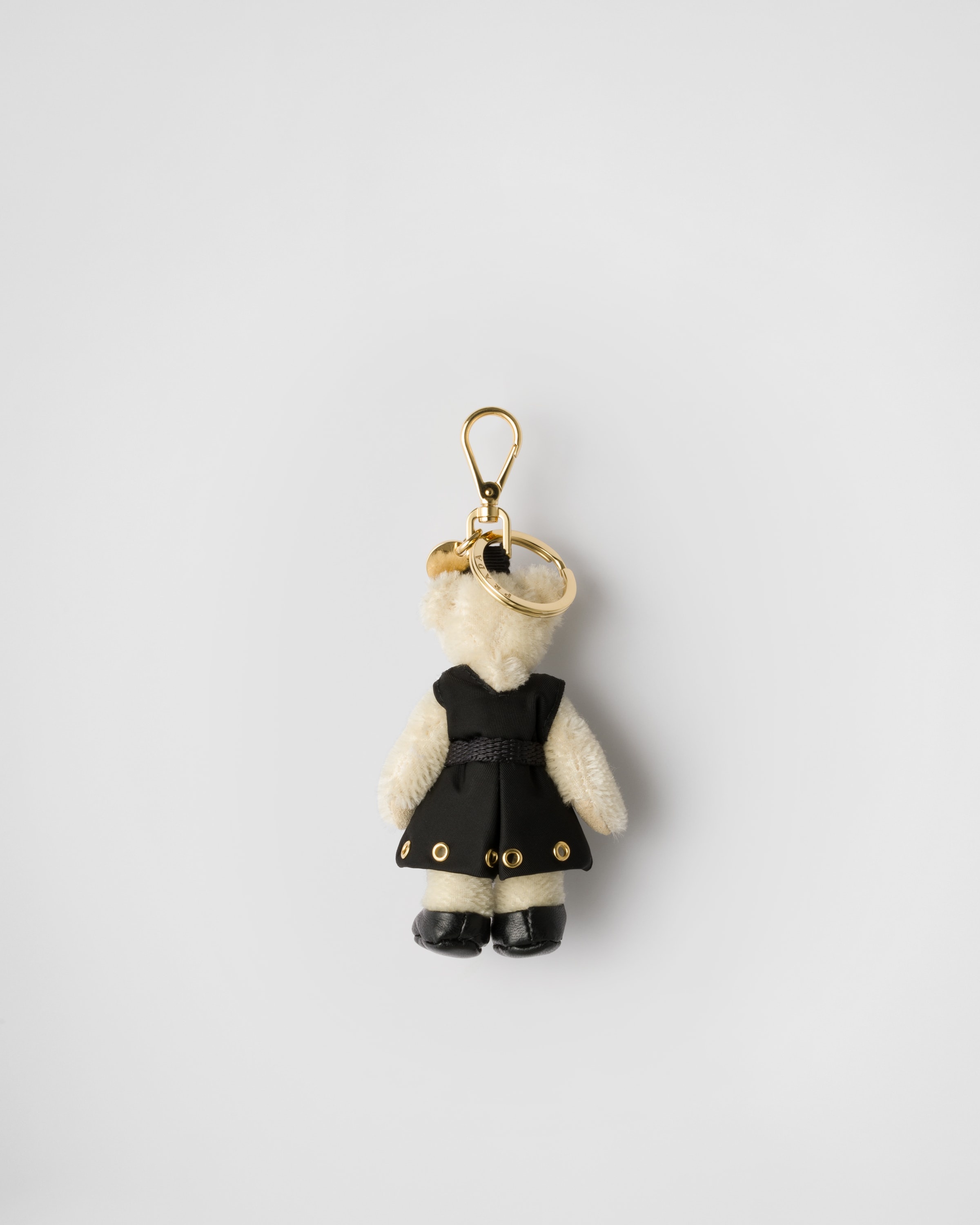 Teddy bag charm with metal ring - 3