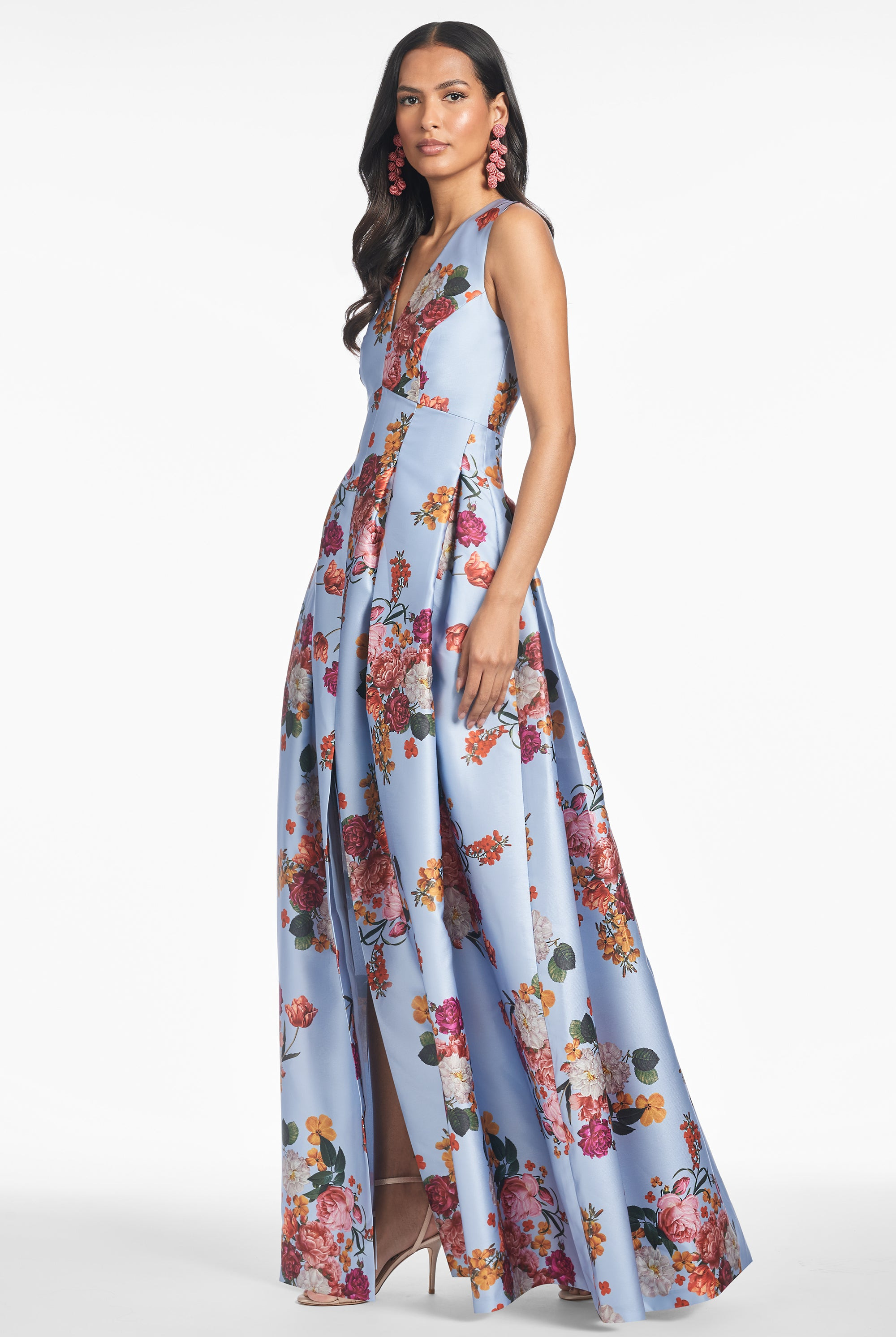 BROOKE GOWN - GLACIAL BLUE BRIGHT BOUQUET - 3