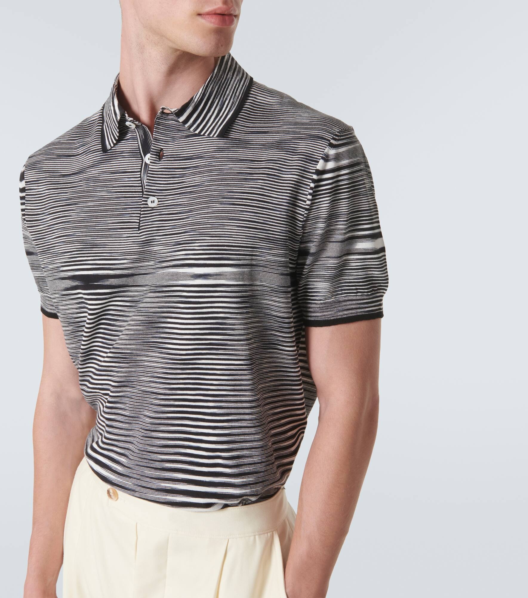 Space-dyed cotton polo shirt - 5