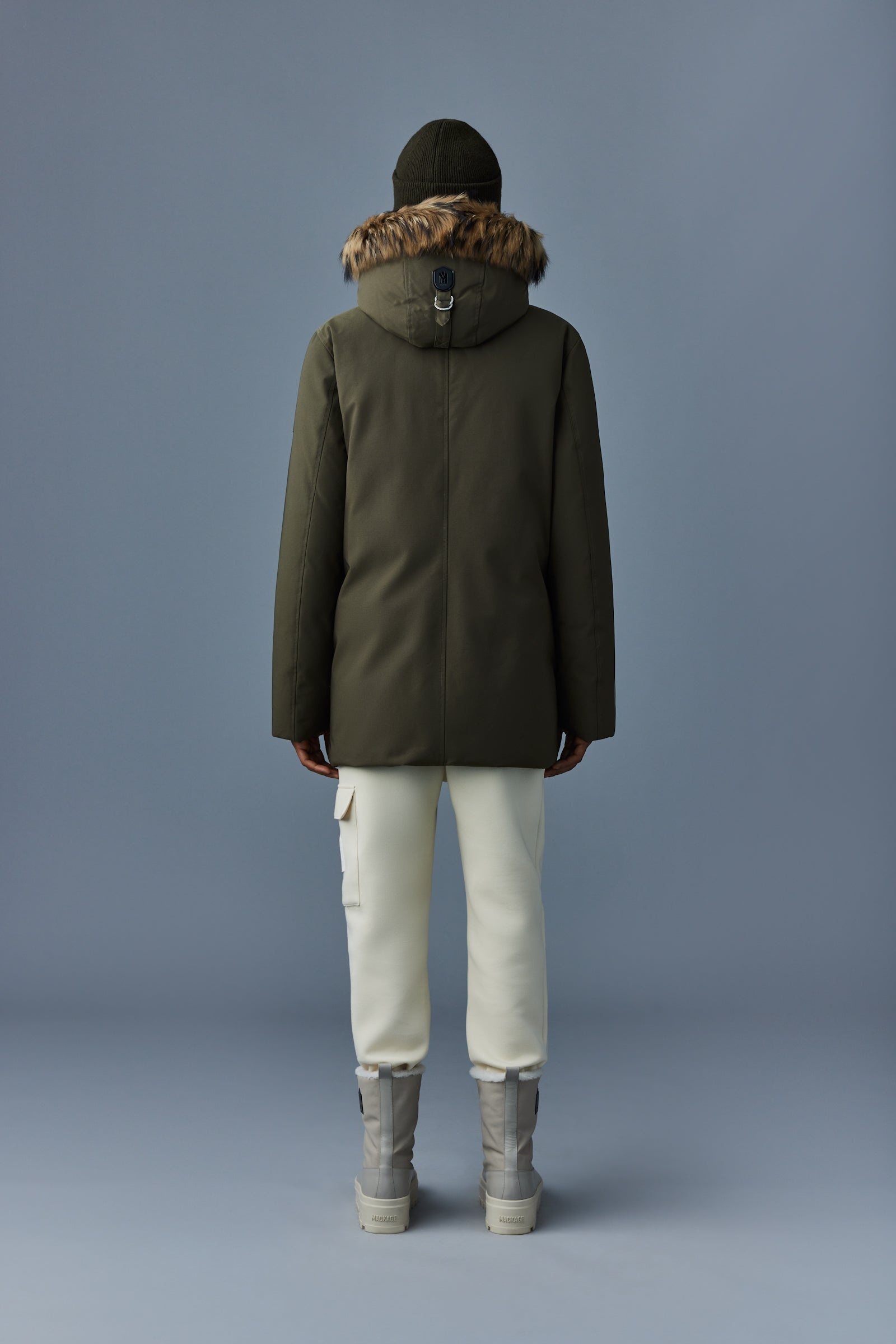 EDWARD 2-in-1 down parka with hooded bib and natural fur for men - 4