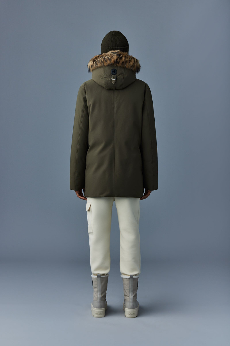 EDWARD 2-in-1 down parka with hooded bib and natural fur for men 4