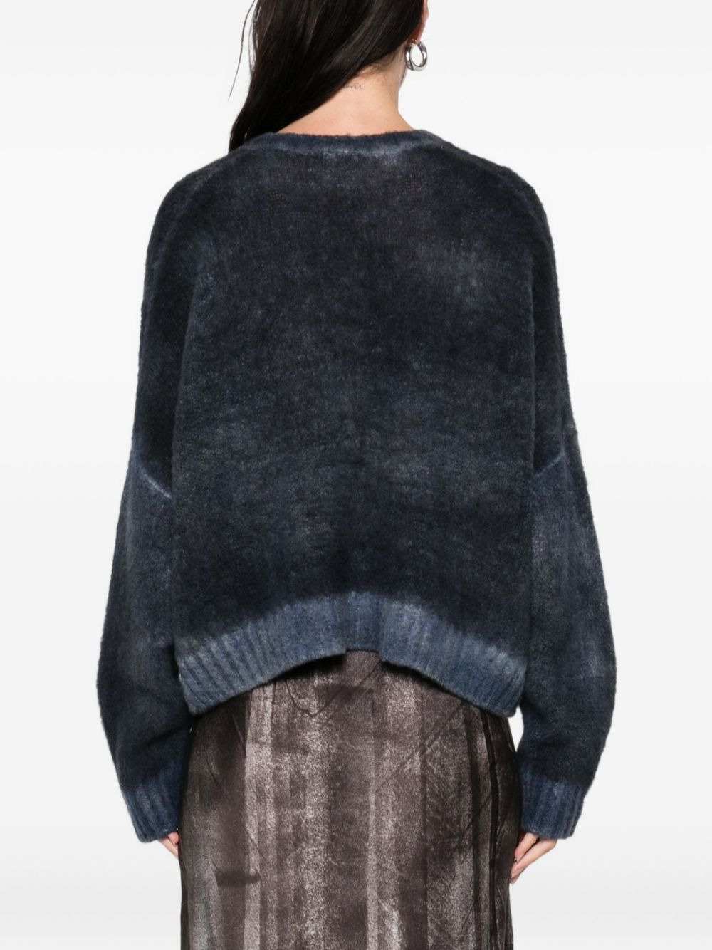 V-neck cropped sweater - 4