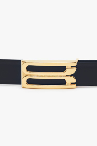 Victoria Beckham Exclusive Frame Belt In Midnight Navy Leather outlook
