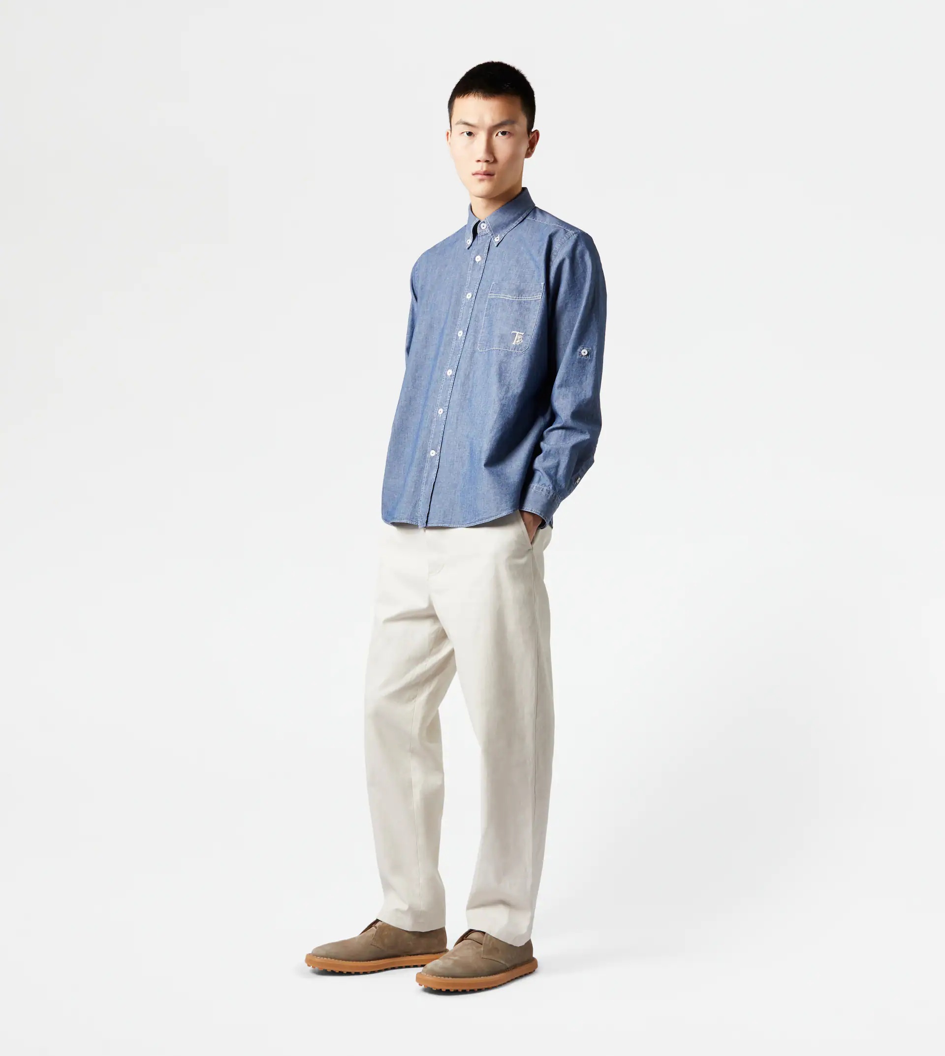 CHAMBRAY SHIRT - BLUE - 2