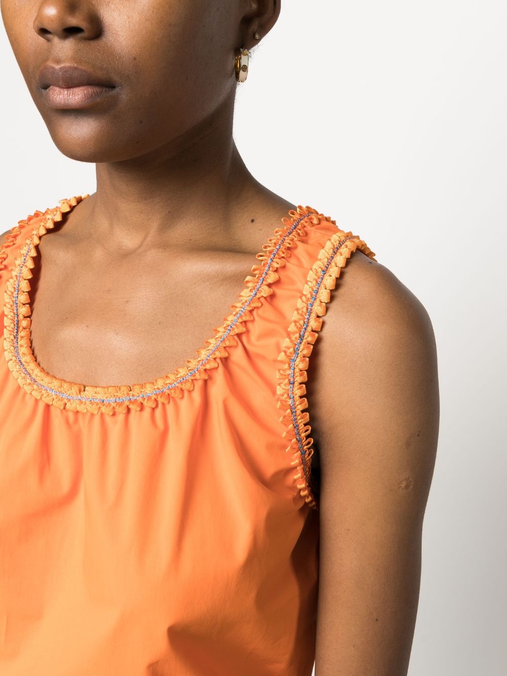 embellished-trim tank top - 5