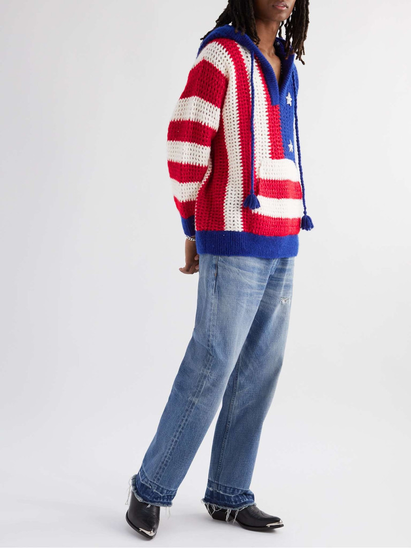 CELINE Lurex-Trimmed Crocheted Alpaca-Blend Hoodie outlook