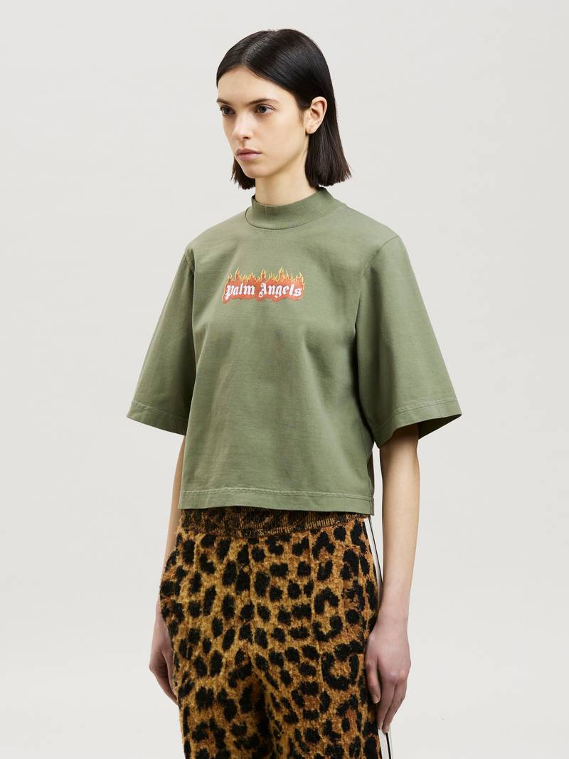 BURNING LOGO FITTED TEE 4