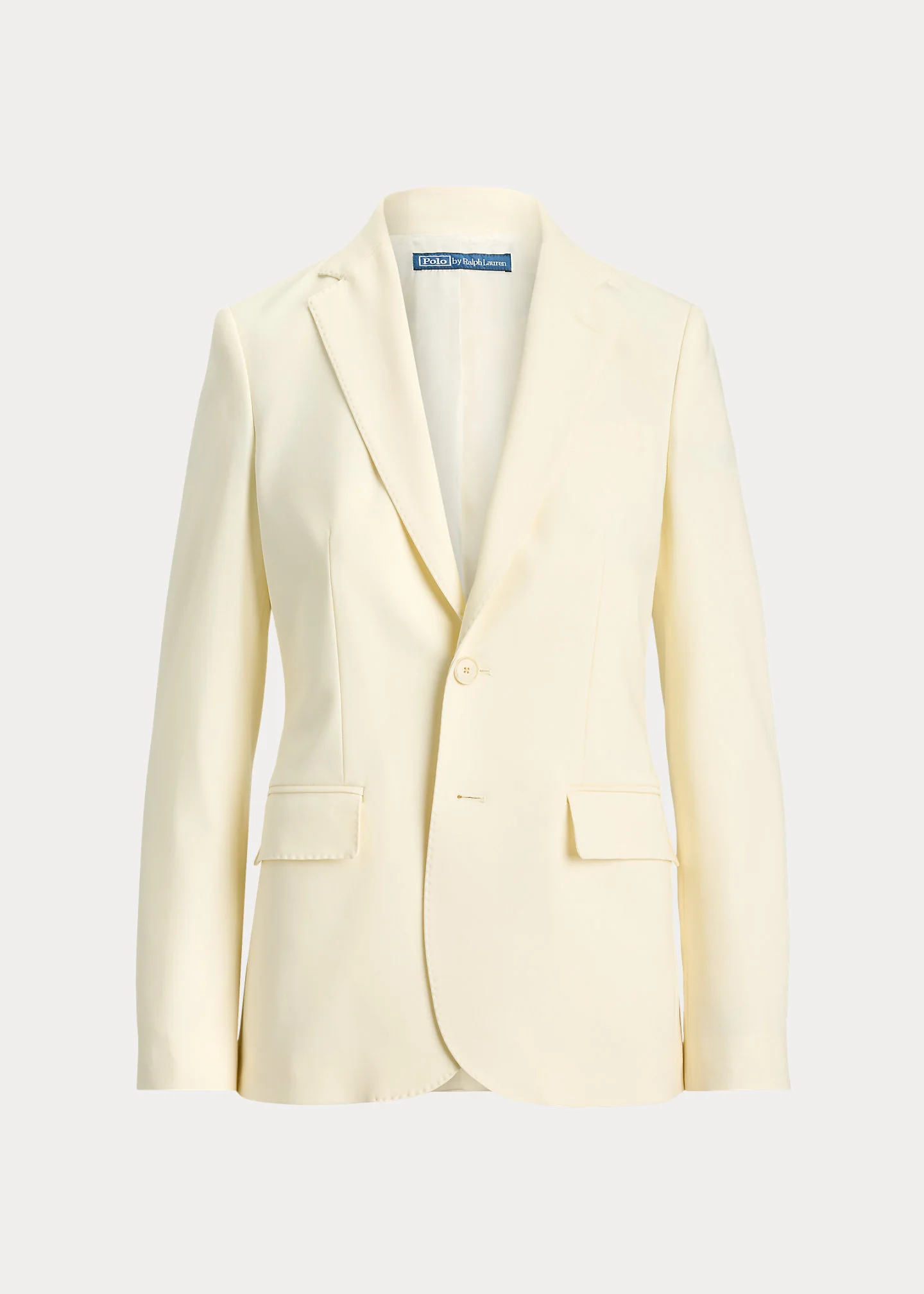 Single-Breasted Stretch Wool Blazer - 1